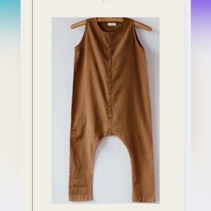 Simple Folk Camel romper, 9-12mo, smoke free home
